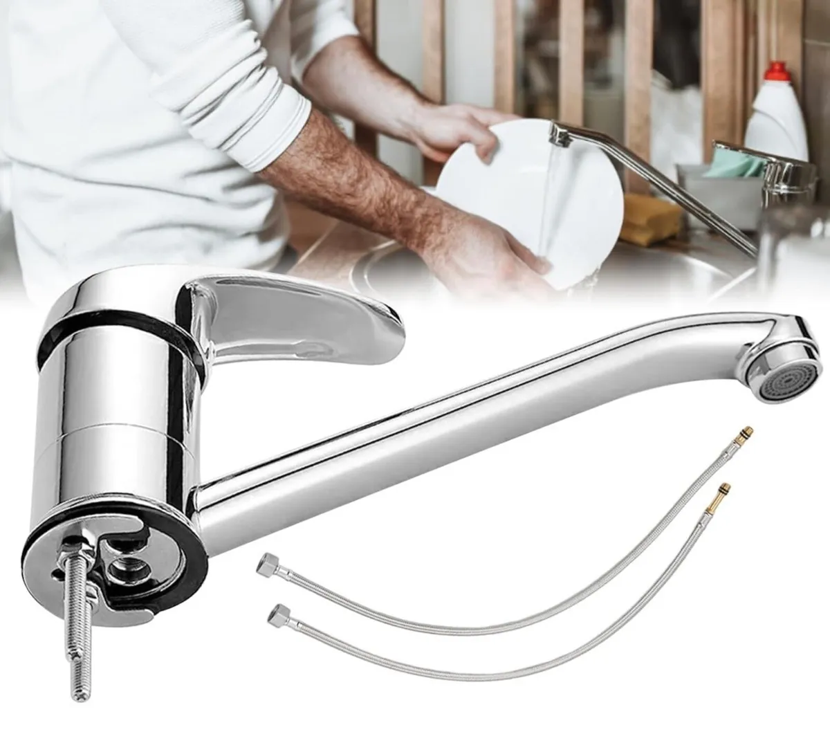 Chrome kitchen mixer tap new boxed - Image 3