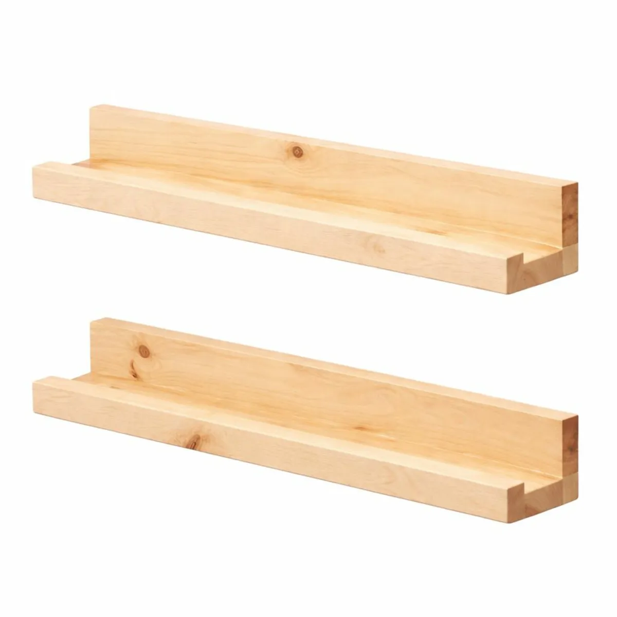 New 2Pk Solid Wood Picture Shelves - Handcrafted - Image 2