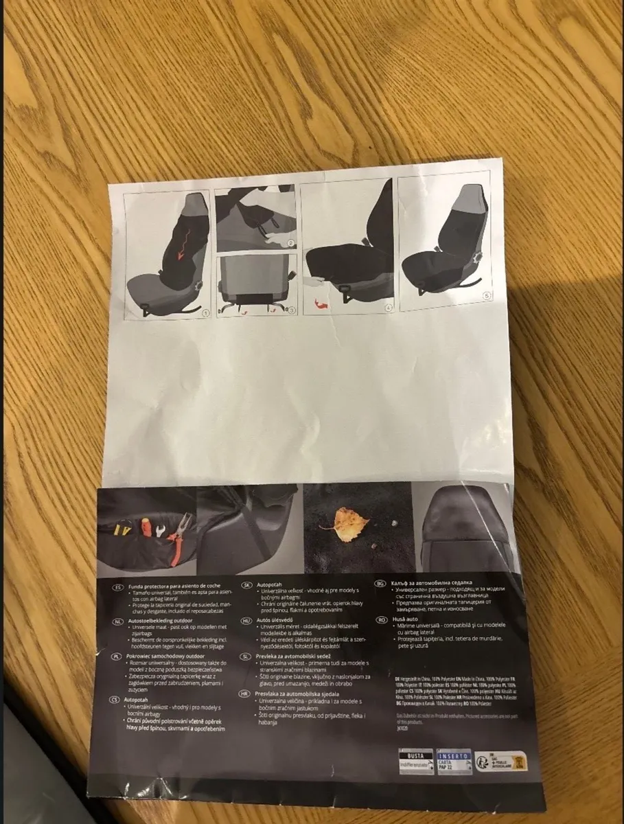 Universal seat cover pair  *new - Image 3