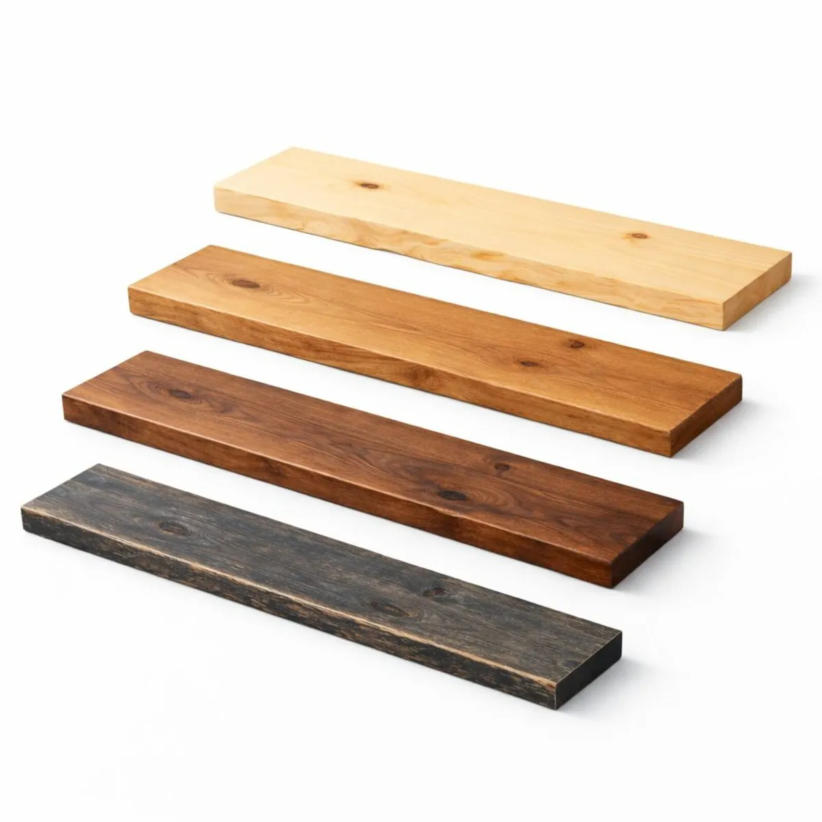 Home Decor Modern Solid Wood Shelves - 4 Colours - Image 1
