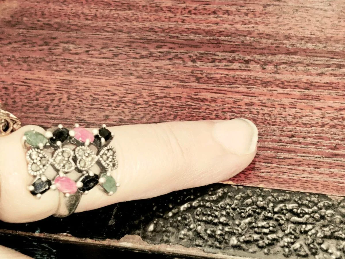 CHUNKY MARCASITE, 925 Silver Unisex New Ring ! - Image 2