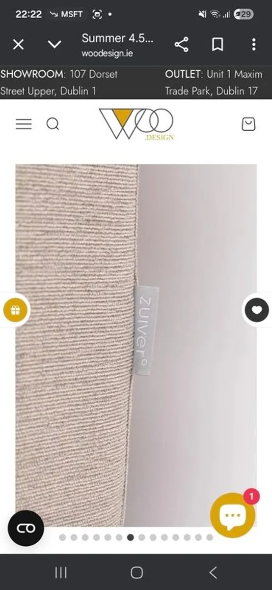 Woo Design 4.5 seater Zuiver Summer Sofa plus Hocker - Image 4