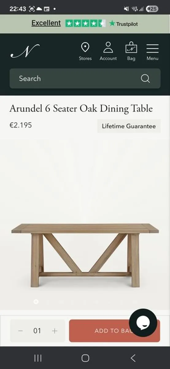 Neptune Arundel 6 Seater Oak Dining Table with Oak bench and Linen chairs - Image 2
