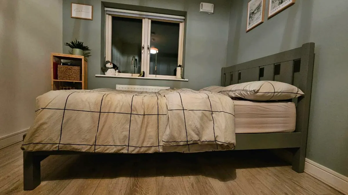 Used Double Wooden Bed Frame – Excellent Condition - Image 1