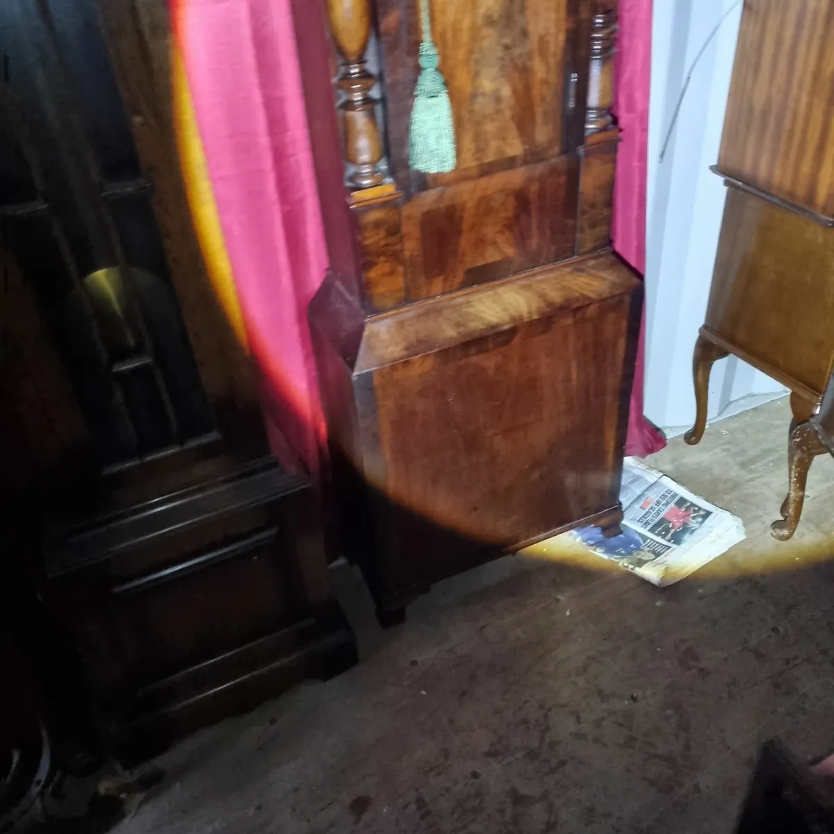 victorian mahogany  grandfather clock - Image 4