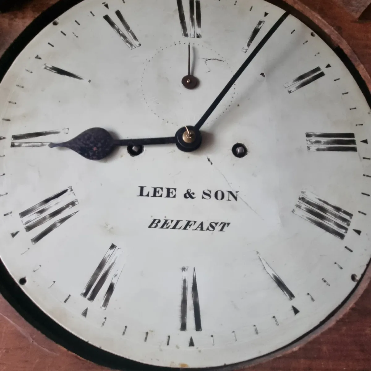 victorian mahogany   belfast grandfather clock - Image 3