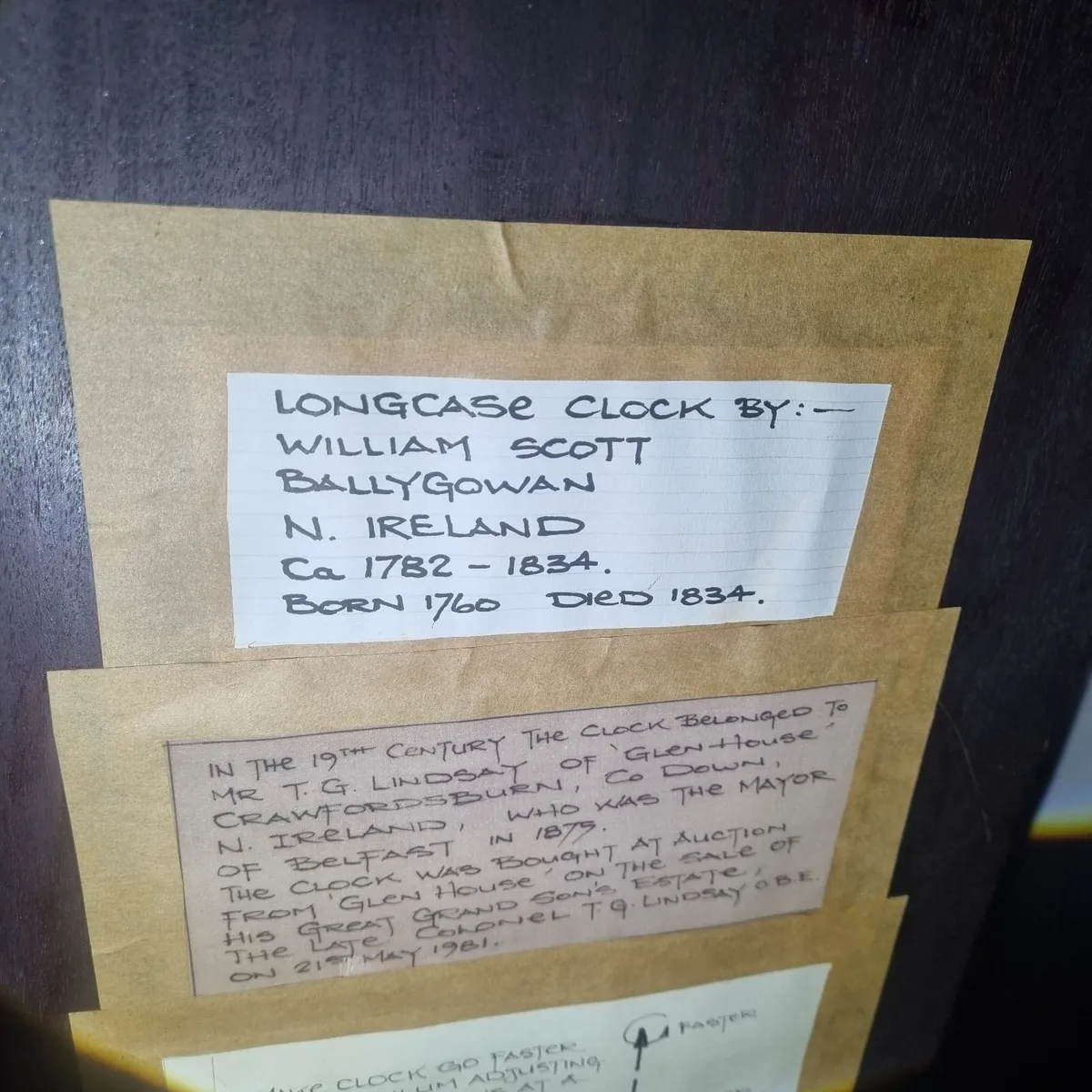 georgian inlaid mahogany grandfather clock - Image 4