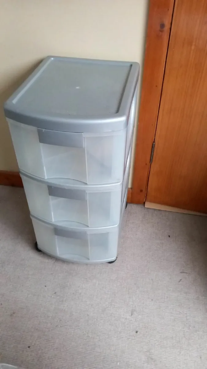 Large Plastic 3-Drawer Set