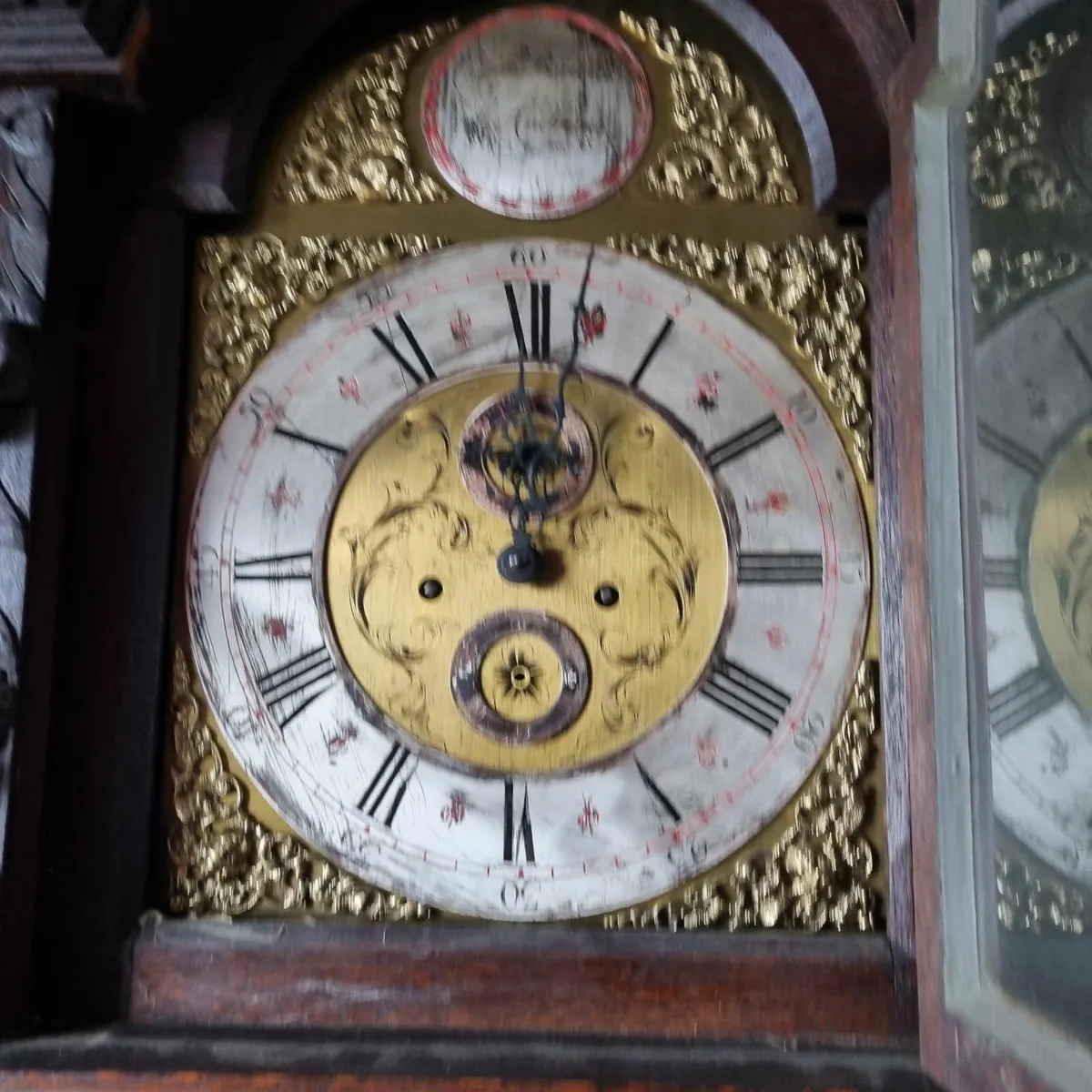 victorian  gothic grandfather clock - Image 3
