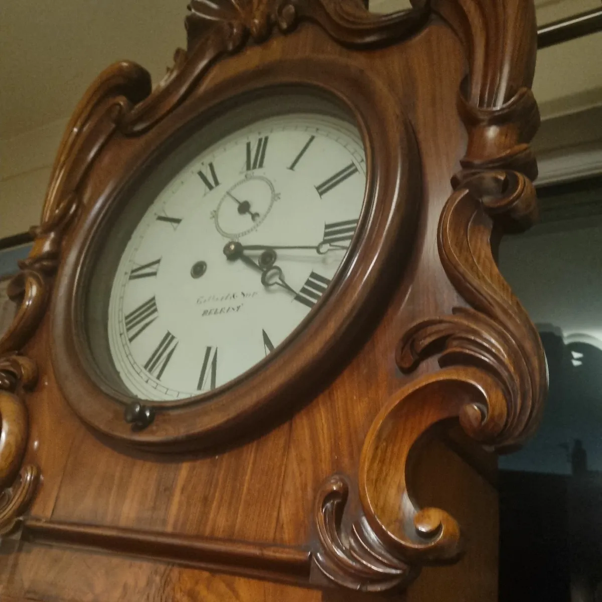 victorian mahogany grandfather clock - Image 2