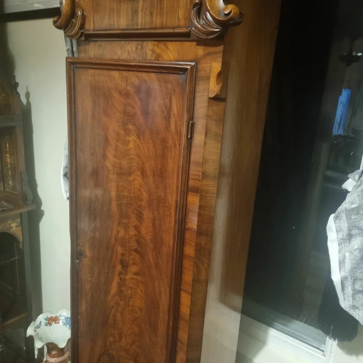 victorian mahogany grandfather clock - Image 3