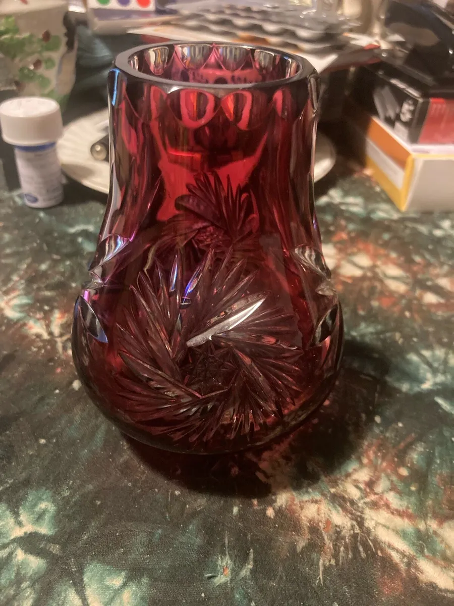 Ruby glass lamp globe free postage - Image 1