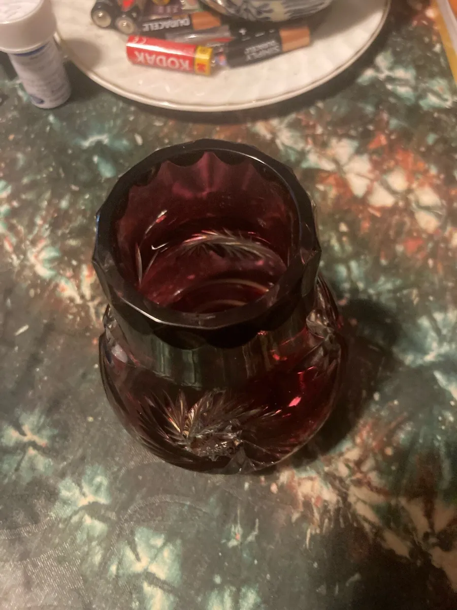 Ruby glass lamp globe free postage - Image 2