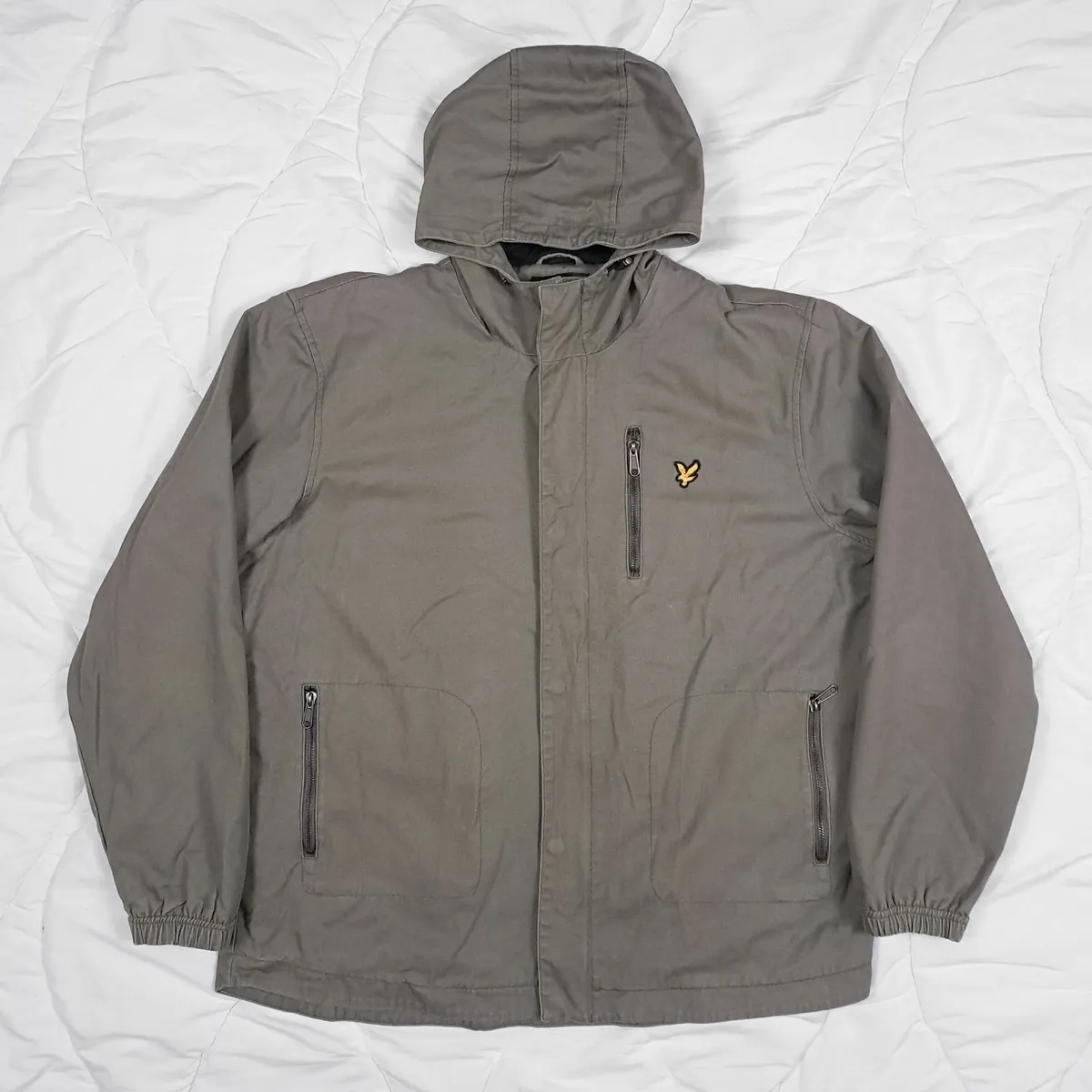 Lyle & Scott Olive Khaki Green Hooded Jacket XXL - Image 1
