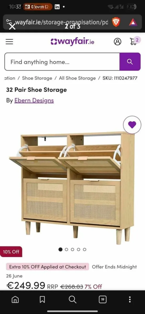 Brand-New Shoe Rack – Never Opened, Discounted - Image 3
