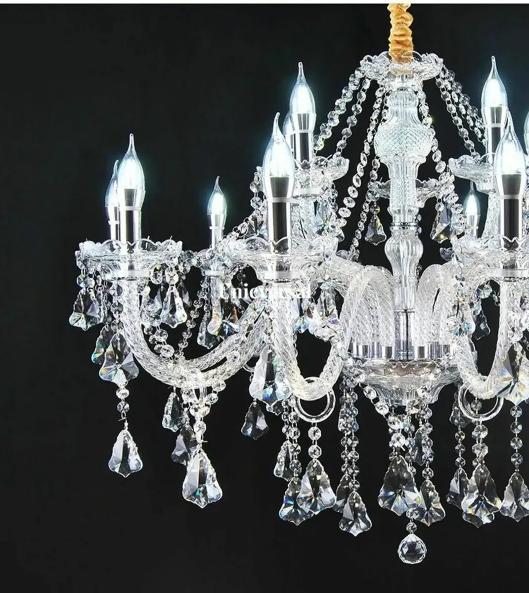 Modern Crystal Chandelier 4 Light Ceiling Lamp - Image 4