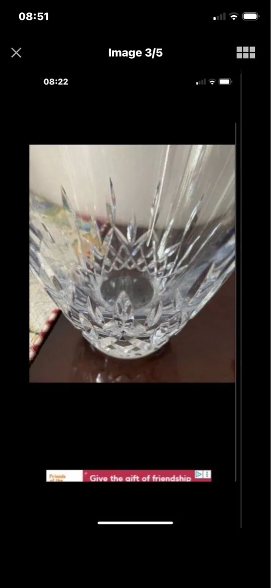 Large Waterford Crystal Angular Vase - Image 3