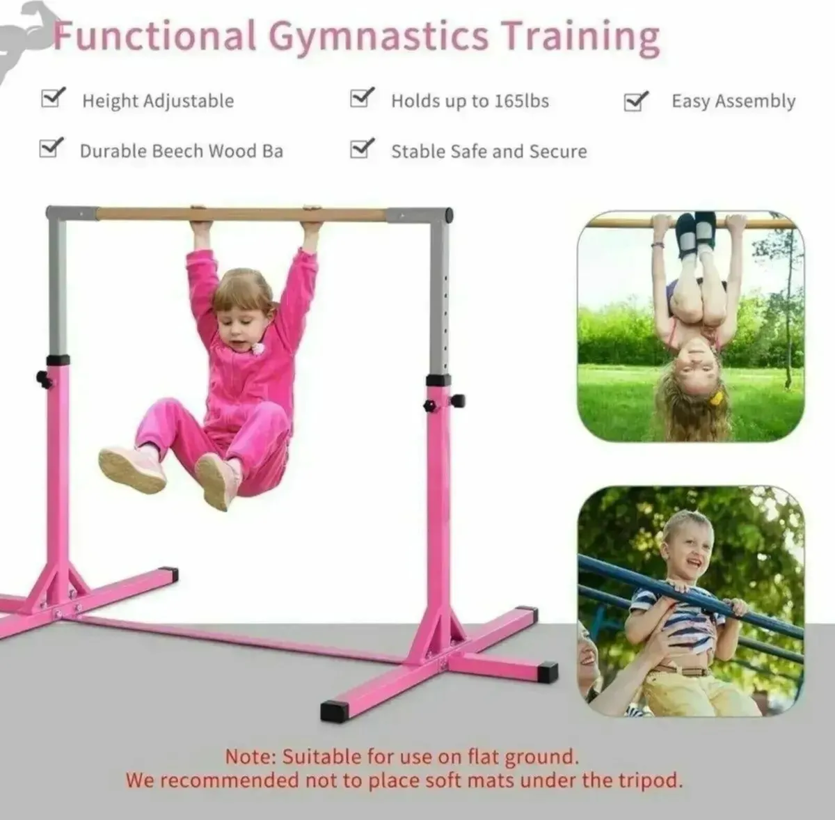 Adjustable gymnastics High Bar Kit for children - Image 4