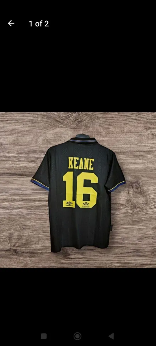 MAN UTD (RETRO/KEANE) JERSEY, SIZE : L. - Image 1