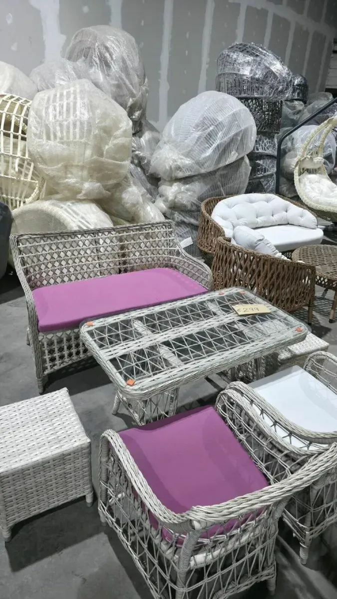 Garden furniture set 6-Piece Wicker - Image 2