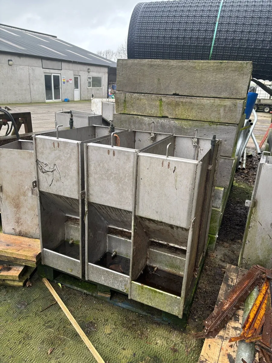 11 Wet Dry stainless steel pig feeders