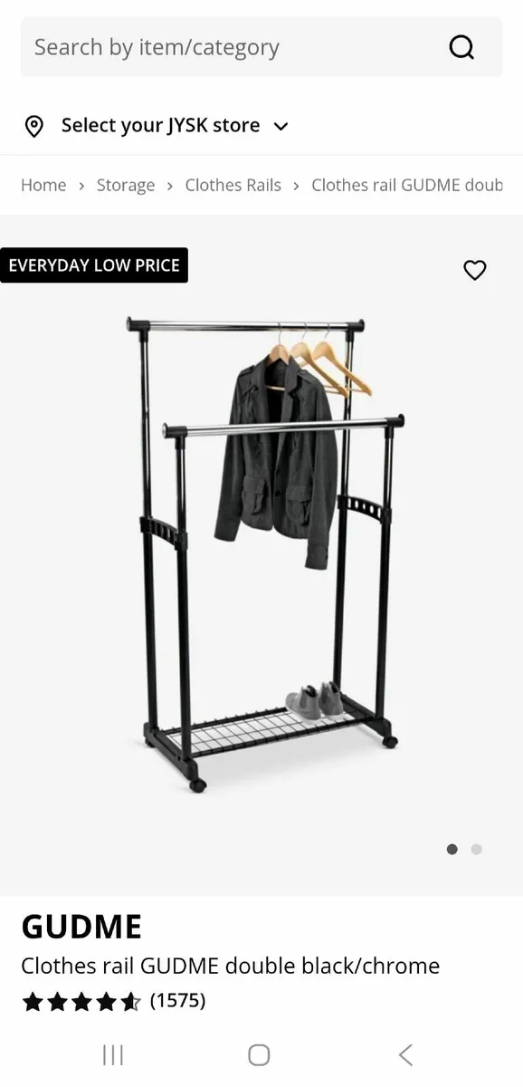 Double clothes rack