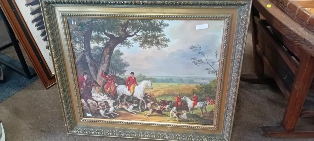 Vintage Gilt Framed Hunting Print
