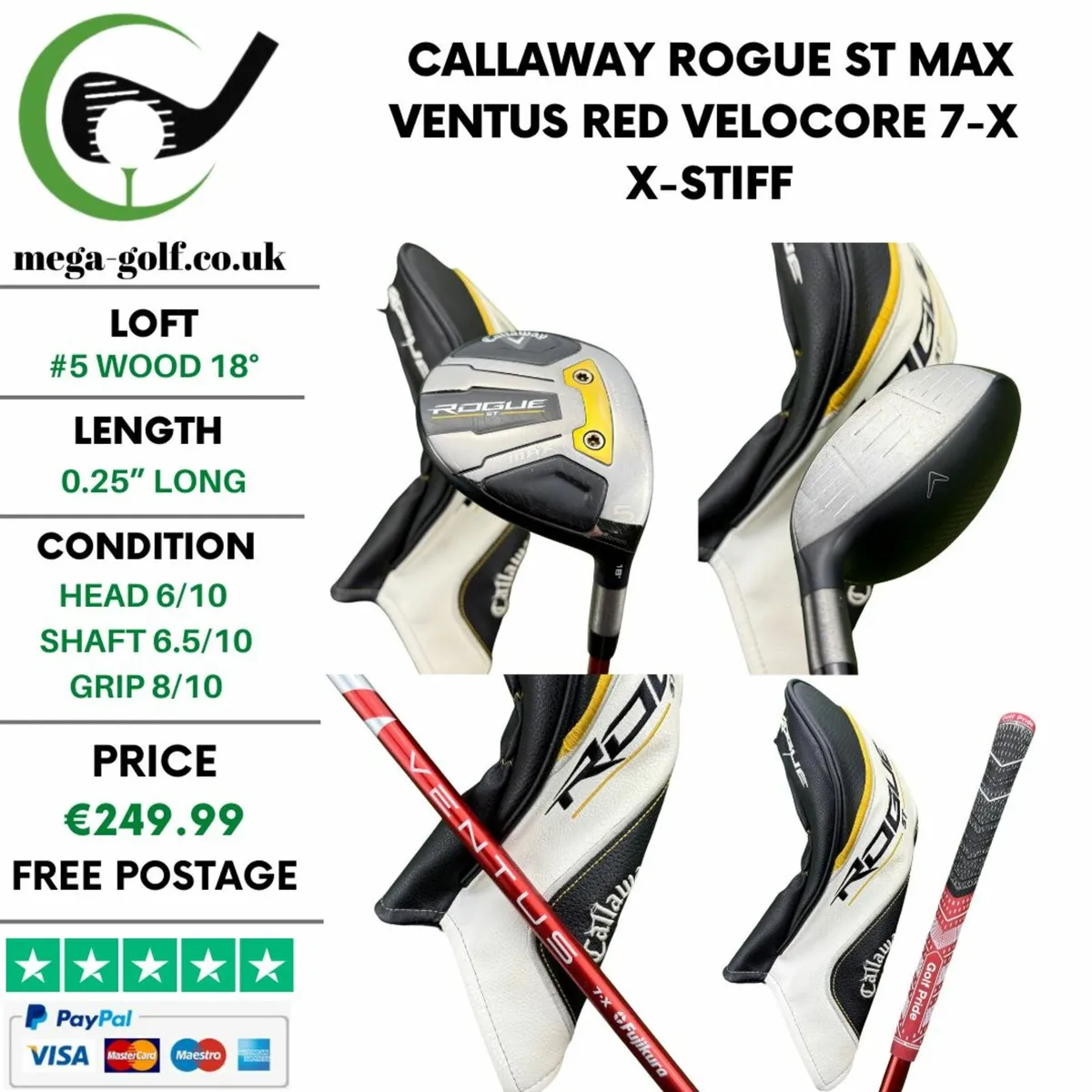 Callaway Rogue ST Max #5 Wood 18° / X-Stiff - Image 1