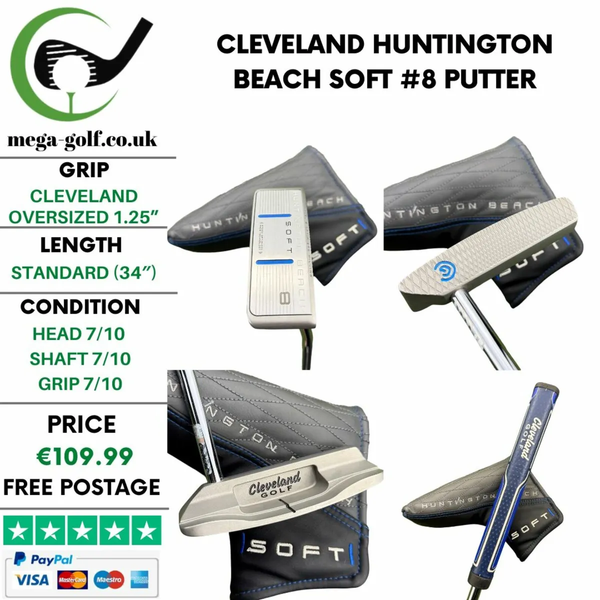 Cleveland Huntington Beach Soft #8 Putter / 34″ - Image 1