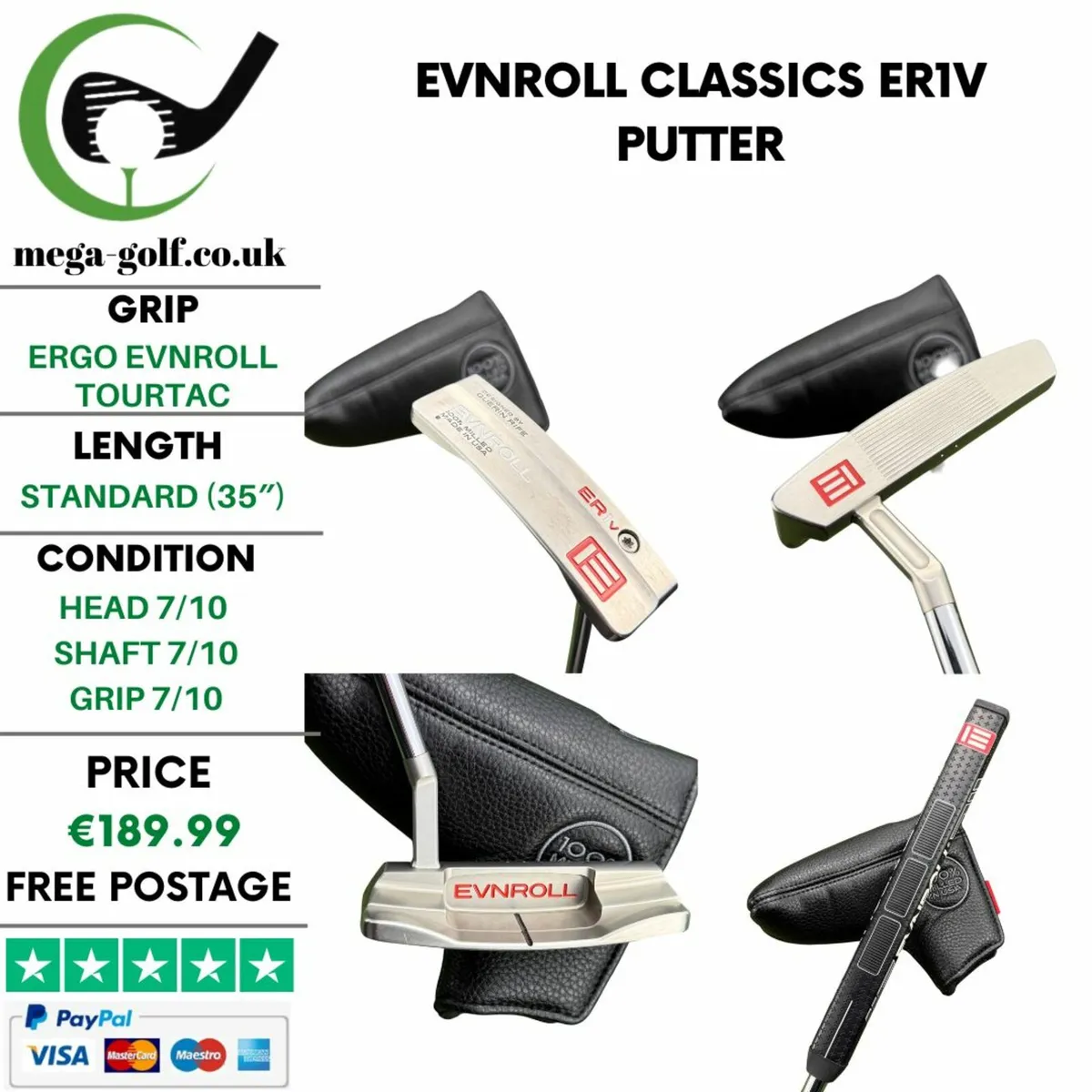 Evnroll Classics ER1v Putter / 35″ - Image 1
