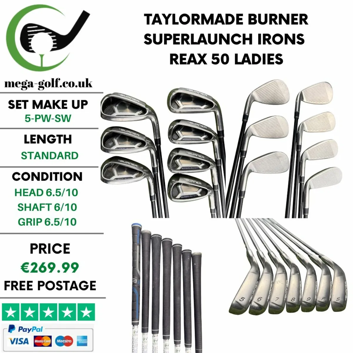 Taylormade Burner Superlaunch Irons / 5-Pw-Sw - Image 1