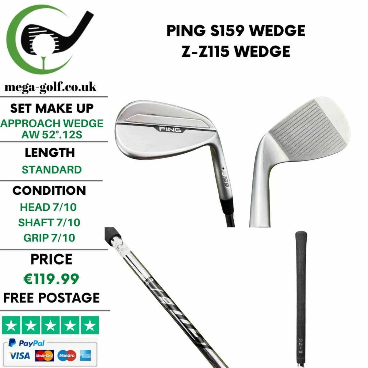 Ping S159 Wedge Aw 52°.12S / Z-Z115 Wedge - Image 1
