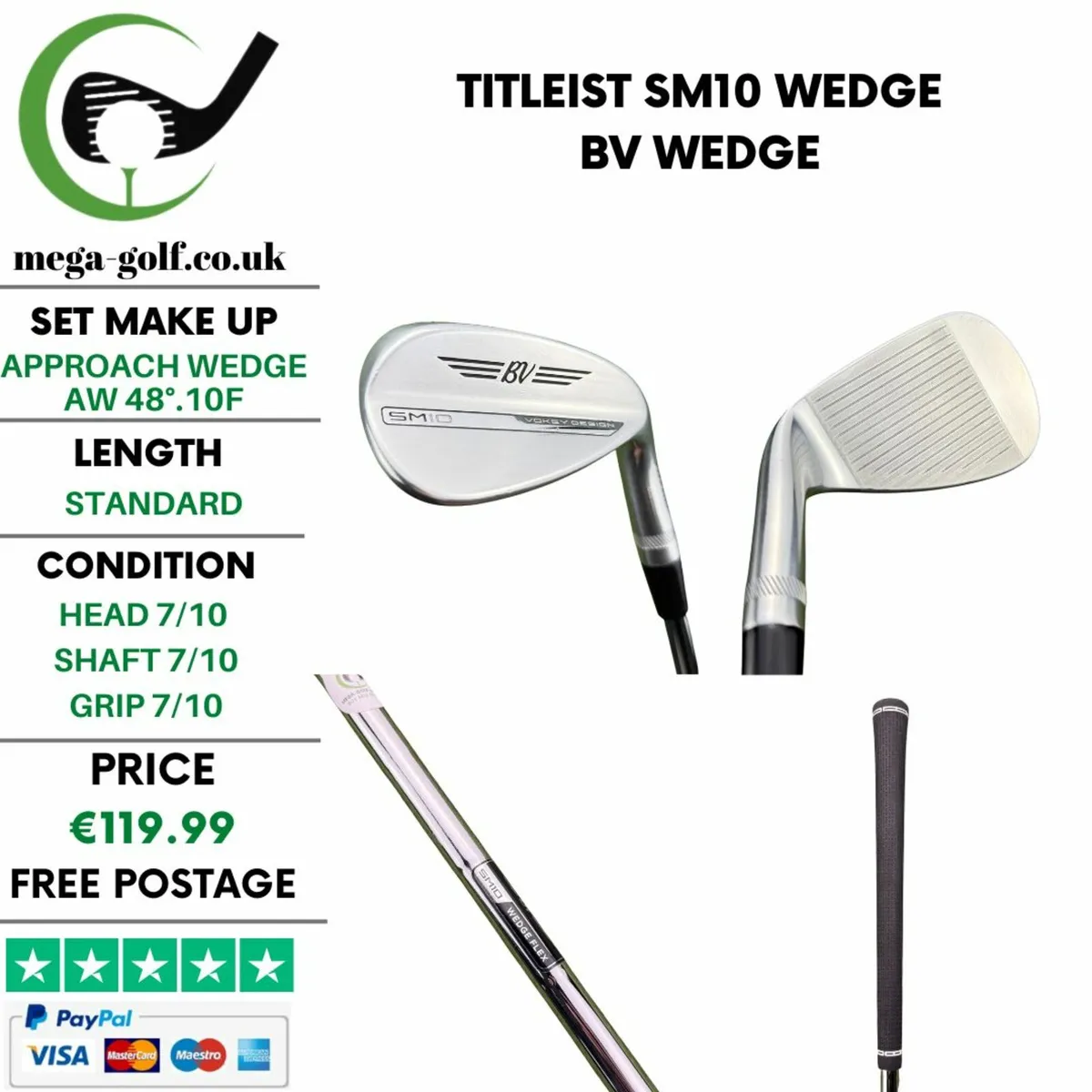 Titleist SM10 Wedge Aw 48°.10F / Bv Wedge - Image 1
