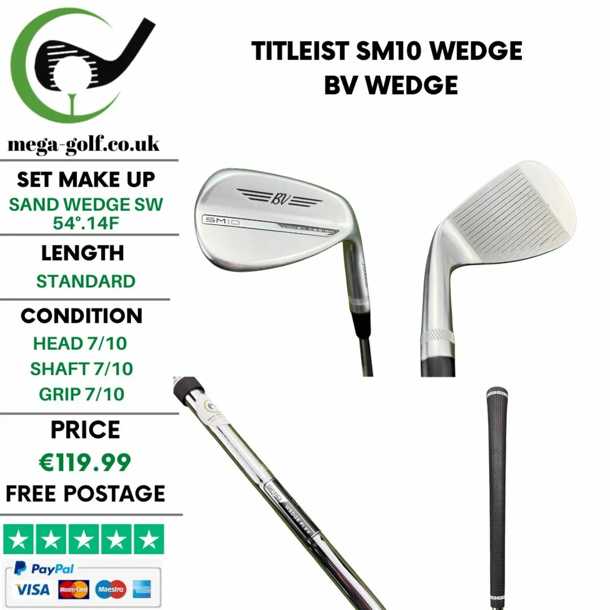 Titleist SM10 Wedge Sw 54°.14F / Bv Wedge - Image 1