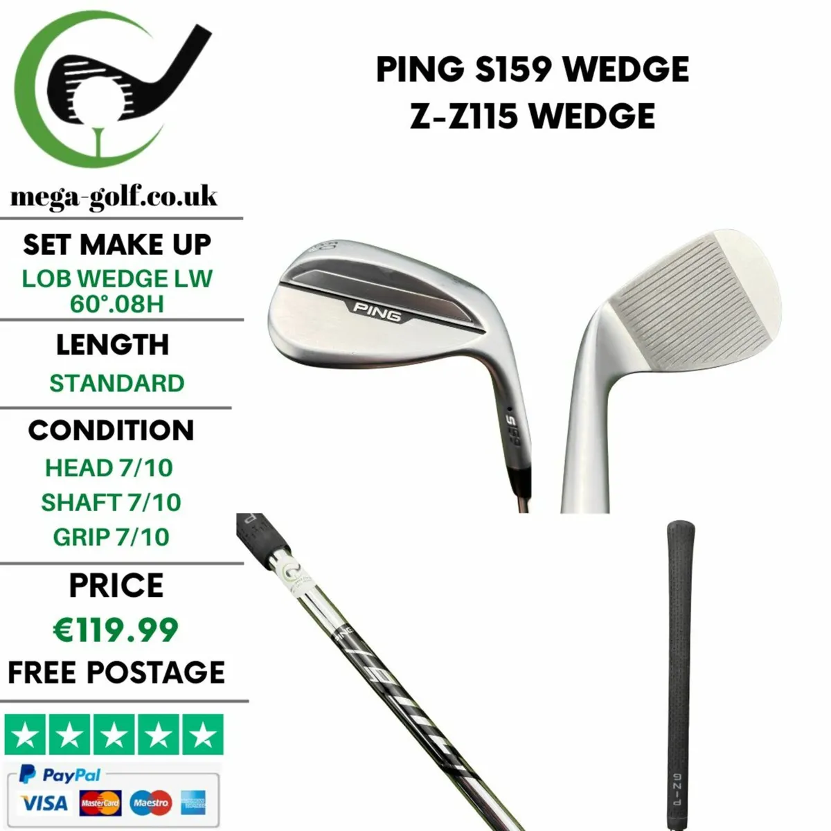 Ping S159 Wedge Lw 60°.08H / Z-Z115 Wedge - Image 1