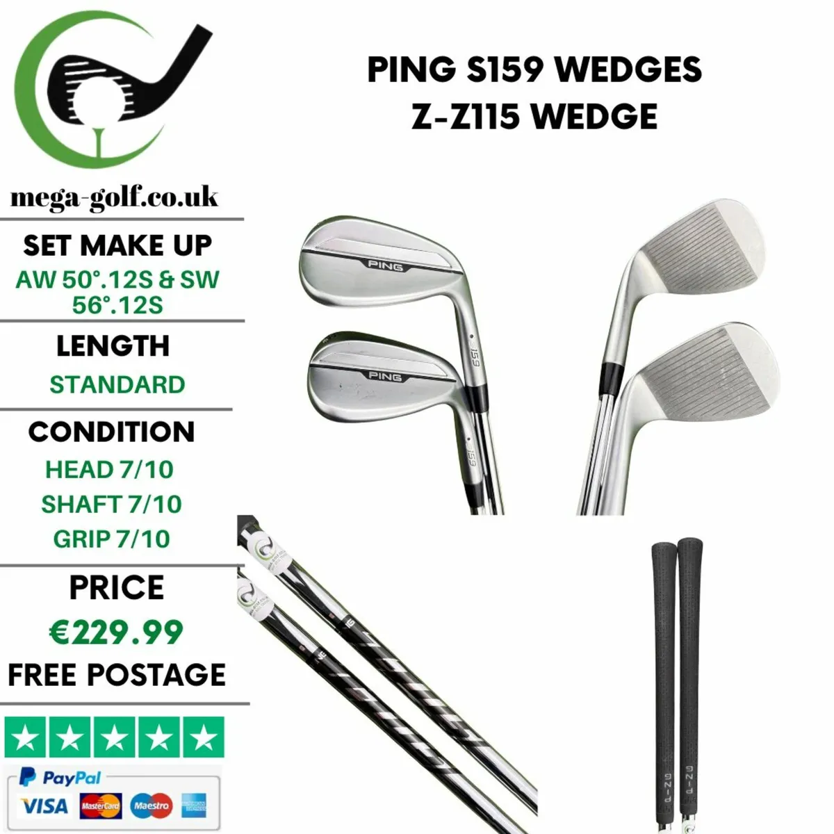 Ping S159 Wedges Aw 50°.12S & Sw 56°.12S / Wedge - Image 1