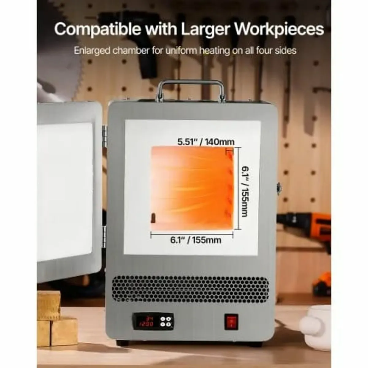 Tabletop Kiln Melter, 1500W Powerful Electric Kiln - Image 2