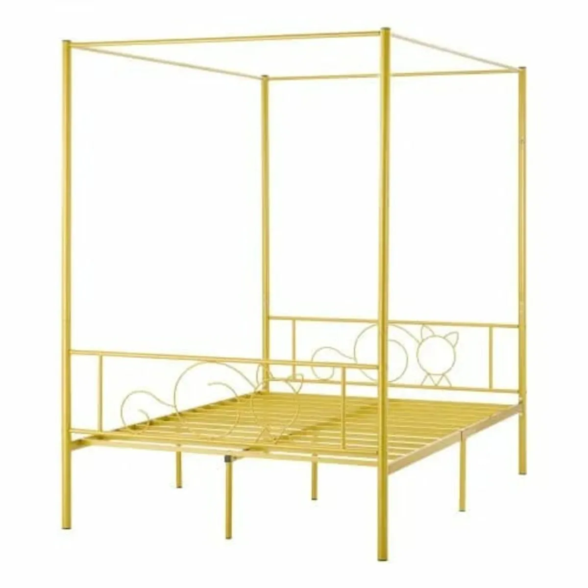 Full Size Canopy Bed Frame, Metal Canopy Bed with - Image 3