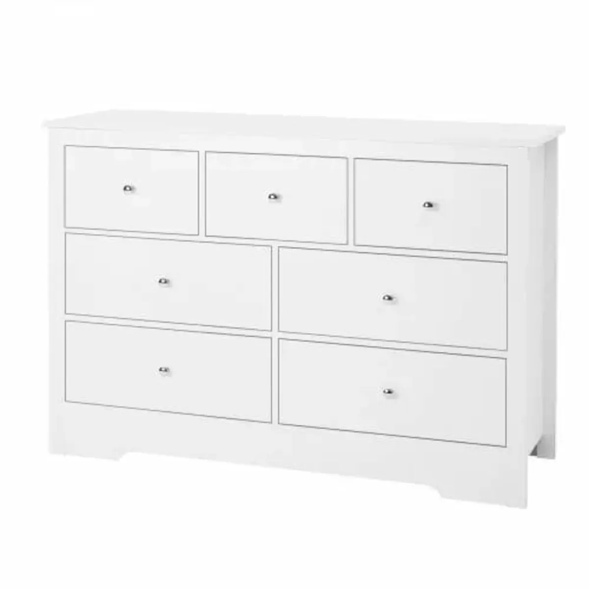 7 Drawer Dresser, Wooden Chest of Drawers with Sli - Image 3