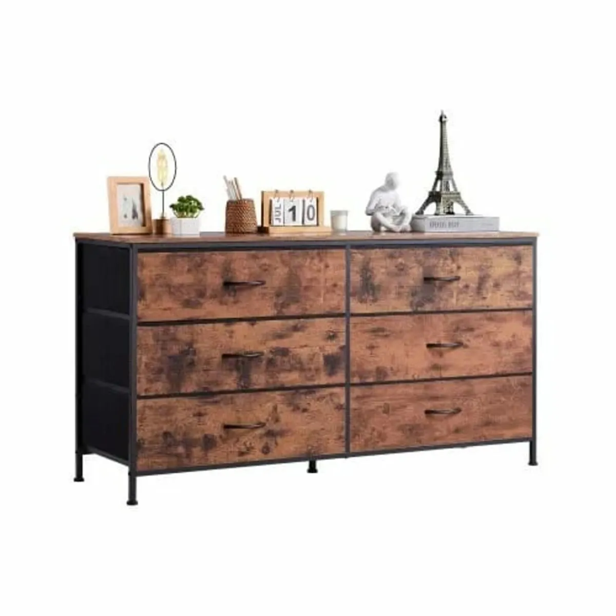 6 Drawer Dresser, Tall Chest Organizer Drawer Dres - Image 1