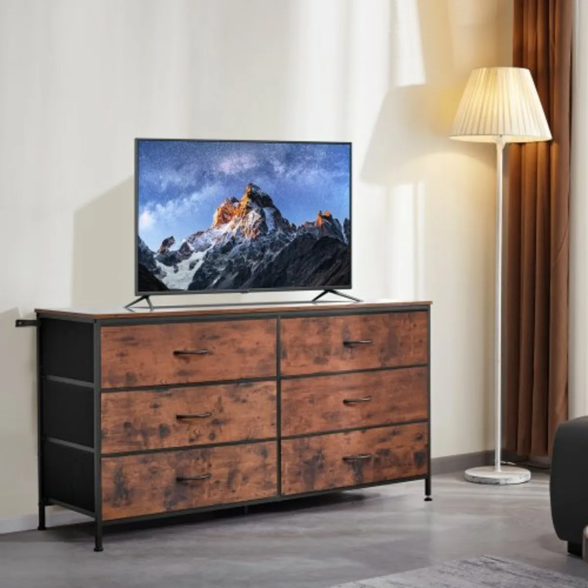 6 Drawer Dresser, Tall Chest Organizer Drawer Dres - Image 2