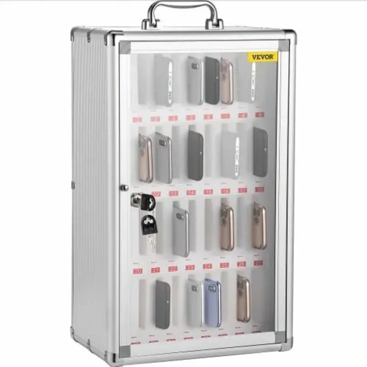 Cell Phone Storage Cabinet, 36 Slots, Aluminum All - Image 1