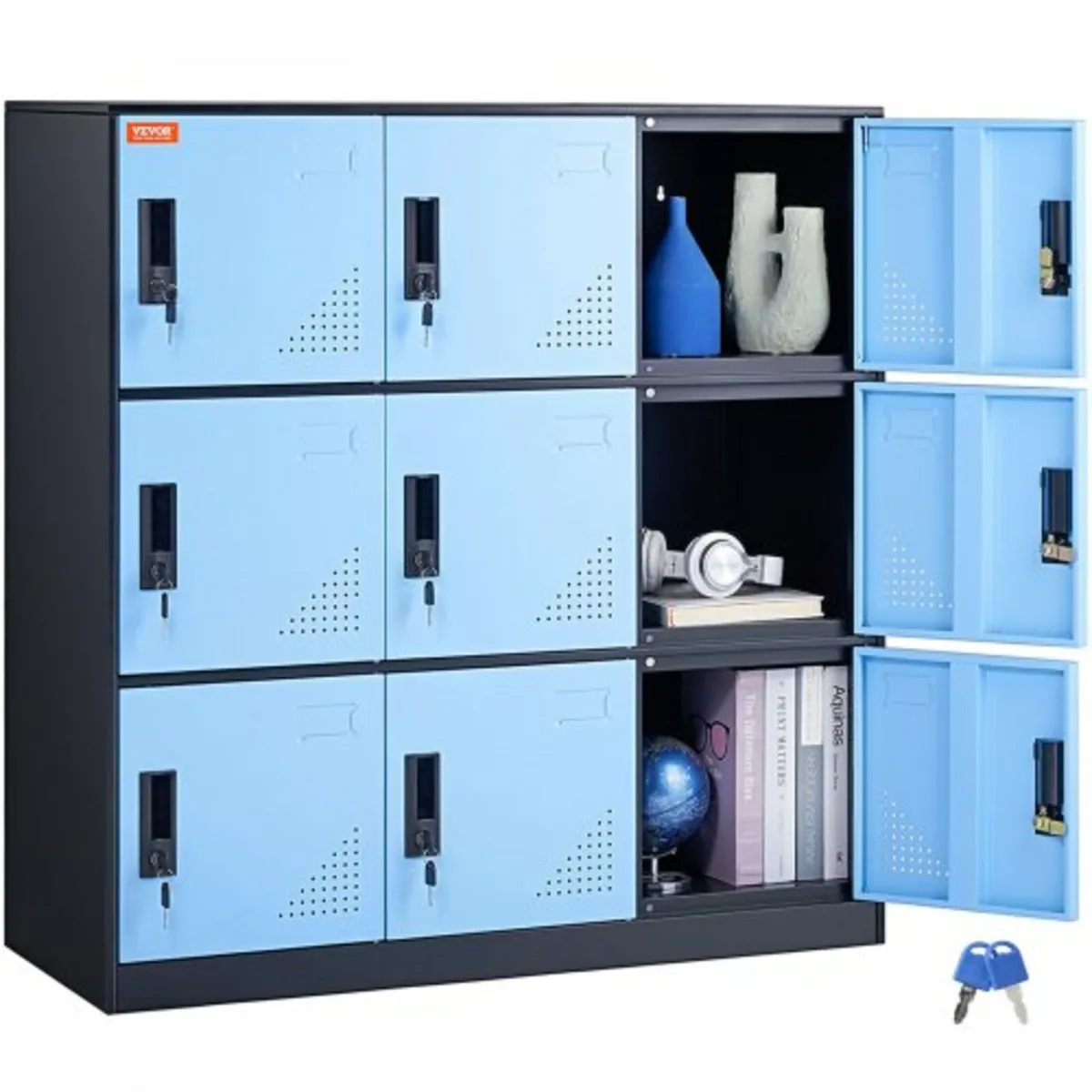 Metal Locker for Employees, 9 Doors Storage Cabine - Image 1