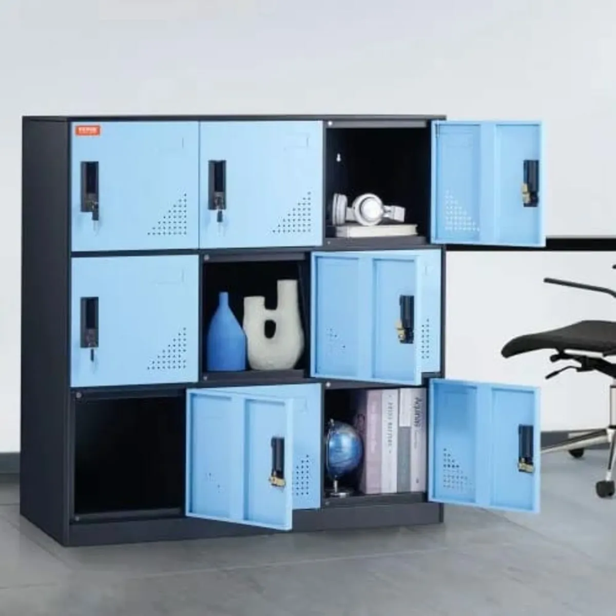 Metal Locker for Employees, 9 Doors Storage Cabine - Image 2