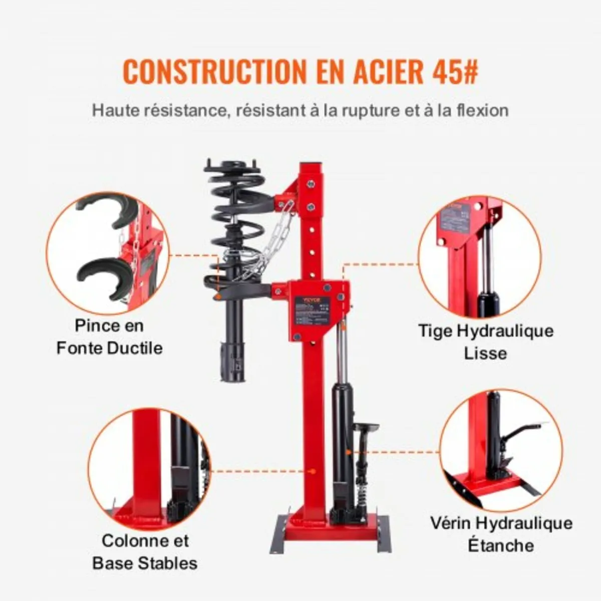 Strut Spring Compressor, 4.5 Ton/4499.6 kg Hydraul - Image 3