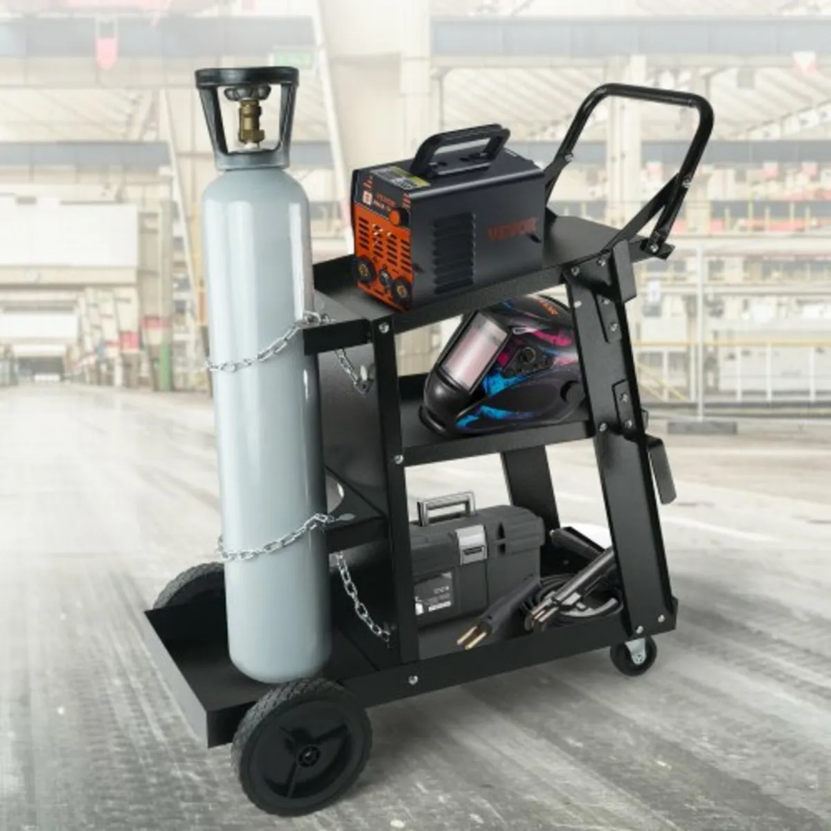 Welding Cart, 3-Tier Heavy Duty Welder Cart with 1 - Image 3