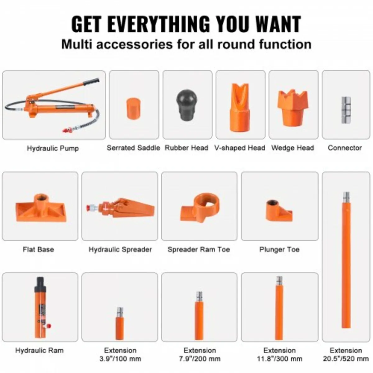 12 Ton Porta Power Kit, Portable Hydraulic Jack wi - Image 3