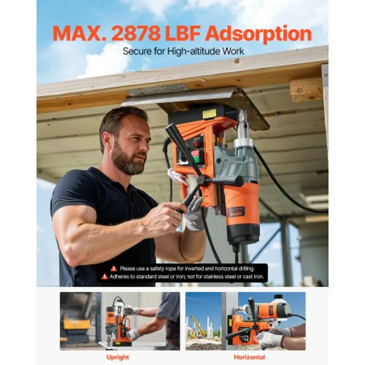 Magnetic Drill, 1450W Motor 2 in Boring Diameter, - Image 4