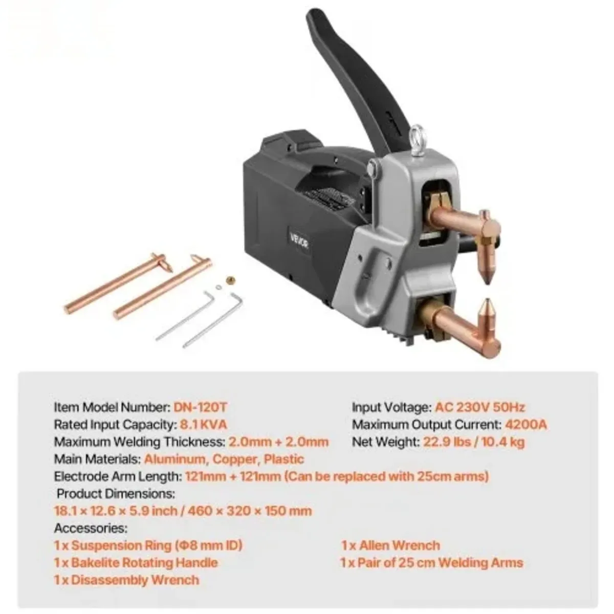 Portable Spot Welder, 4mm Thick Spot Welder Machin - Image 3