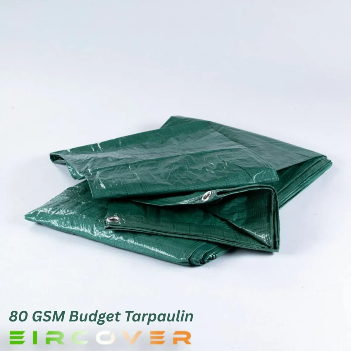 Budget Tarpaulin cover 3.5m x 3.5m 80 gsm green - Image 3